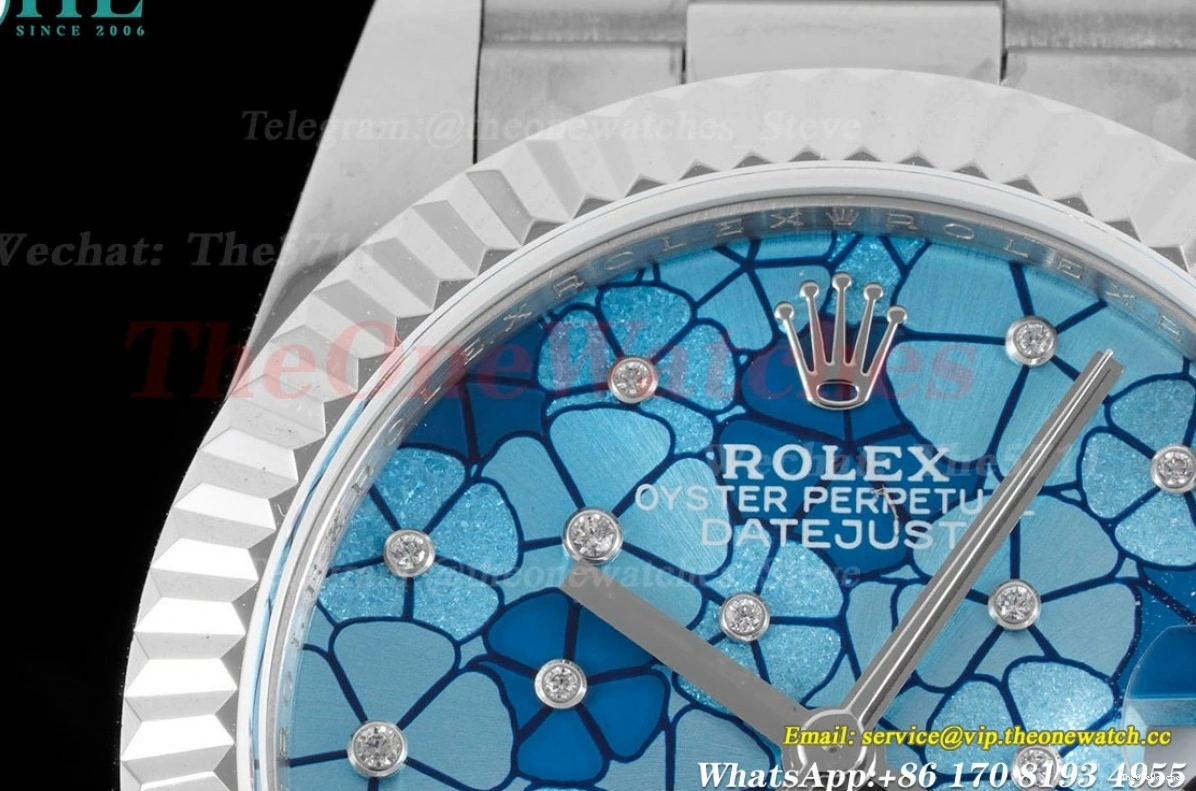 Pres 31mm Datejust ladies Blue SS Flt A2824 JDF SS 0322